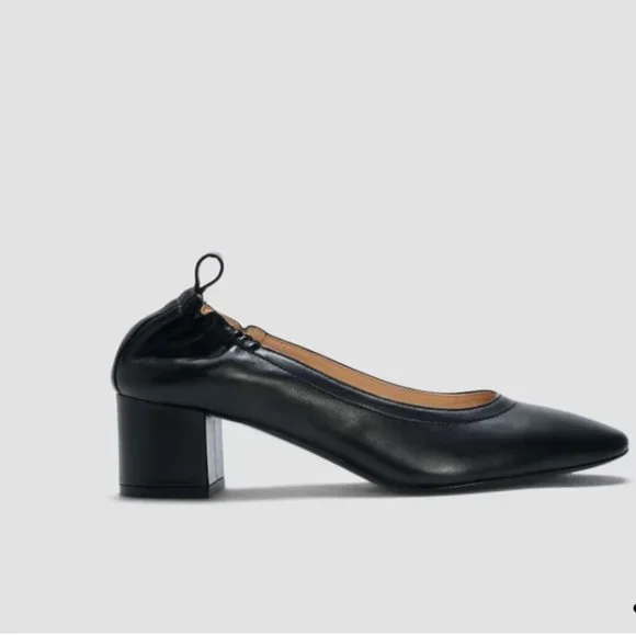 Everlane The Day Heel black leather made in italy 7.5 - Picture 5 of 12
